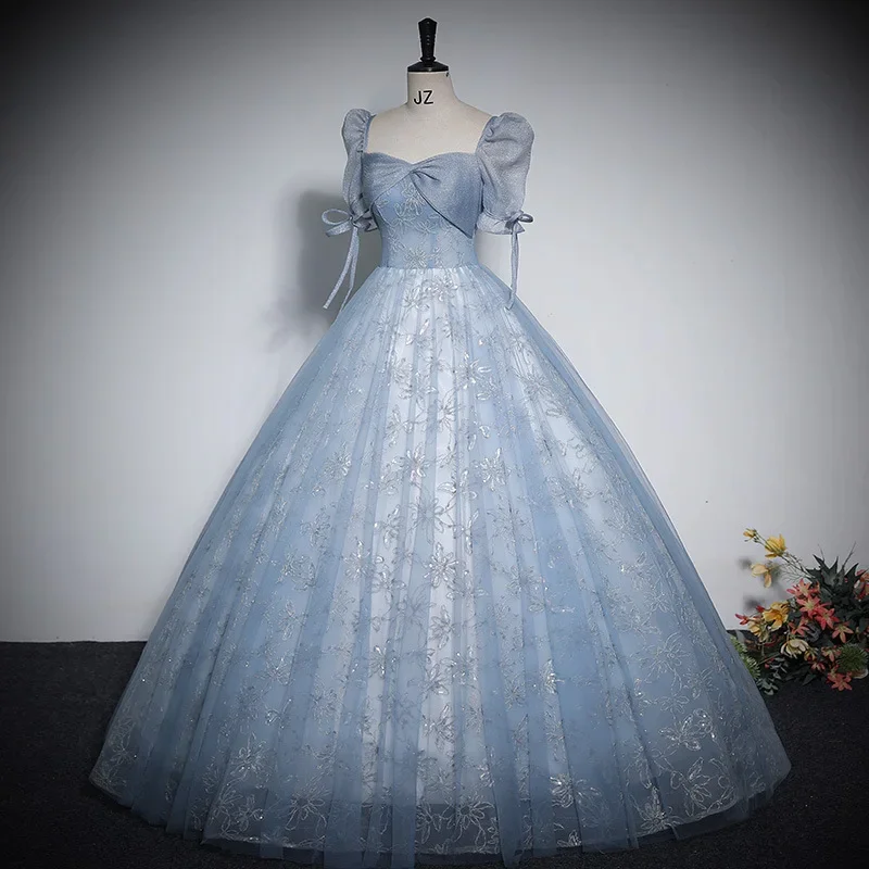 Evening Dress New Summer Stage Piano Performance Solo Student Vocal Art Exam Annual Meeting Host Dress Mesh Banquet 2025