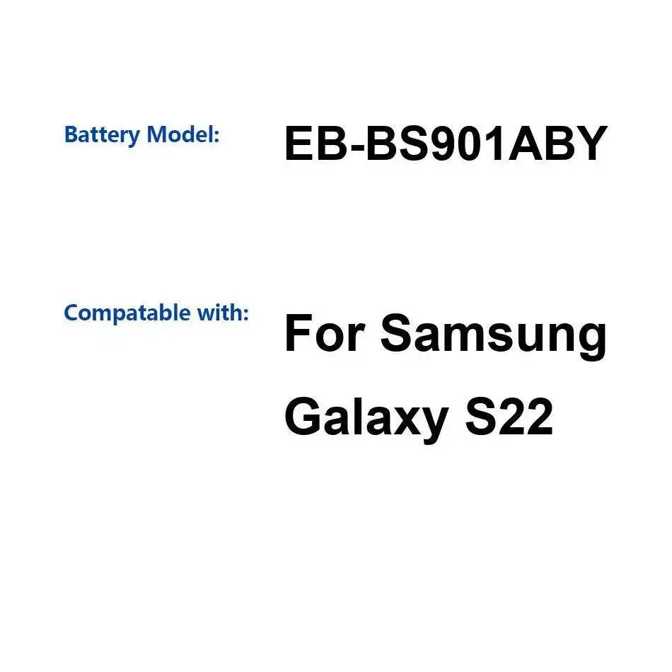 

For Samsung Galaxy S22 Mobile Phone Battery 3700Mah Premium Replacement EB-BS901ABY