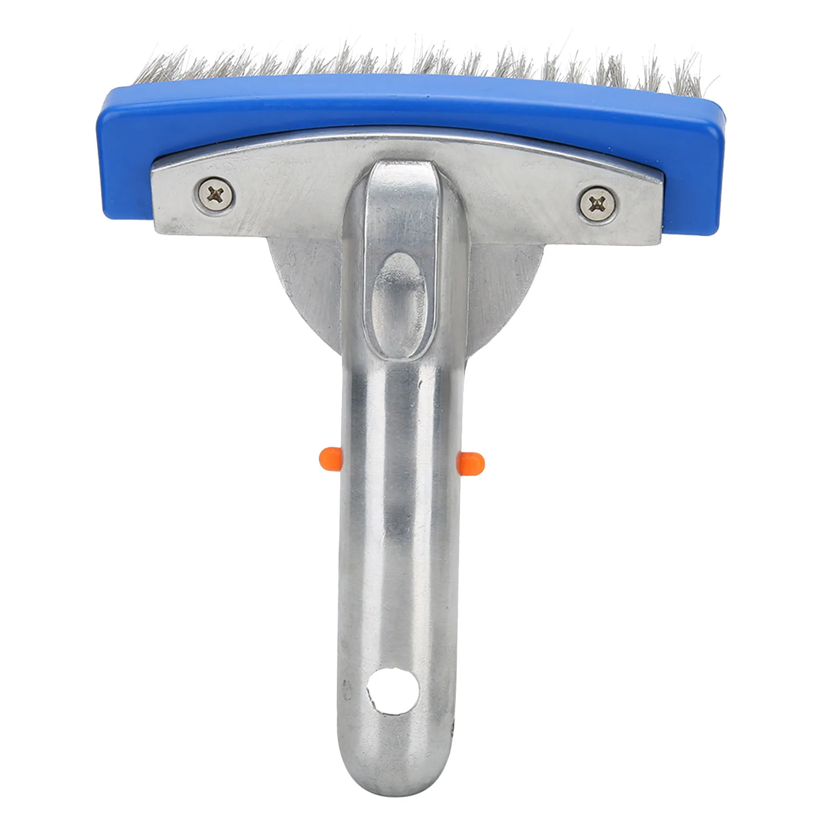 Swimming Pool Brush 5.5 Inch Stainless Steel Spa Pool Bottom Cleaning Equipment Durable Decontamination Tool Easy Installation