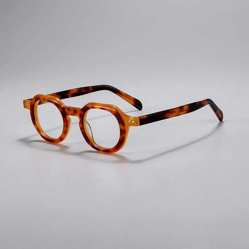 

High Quality Retro Acetate Optical Eyeglass frames Men Women Vintage Polygon Round Glasses Frames Prescription Computer Eyewear