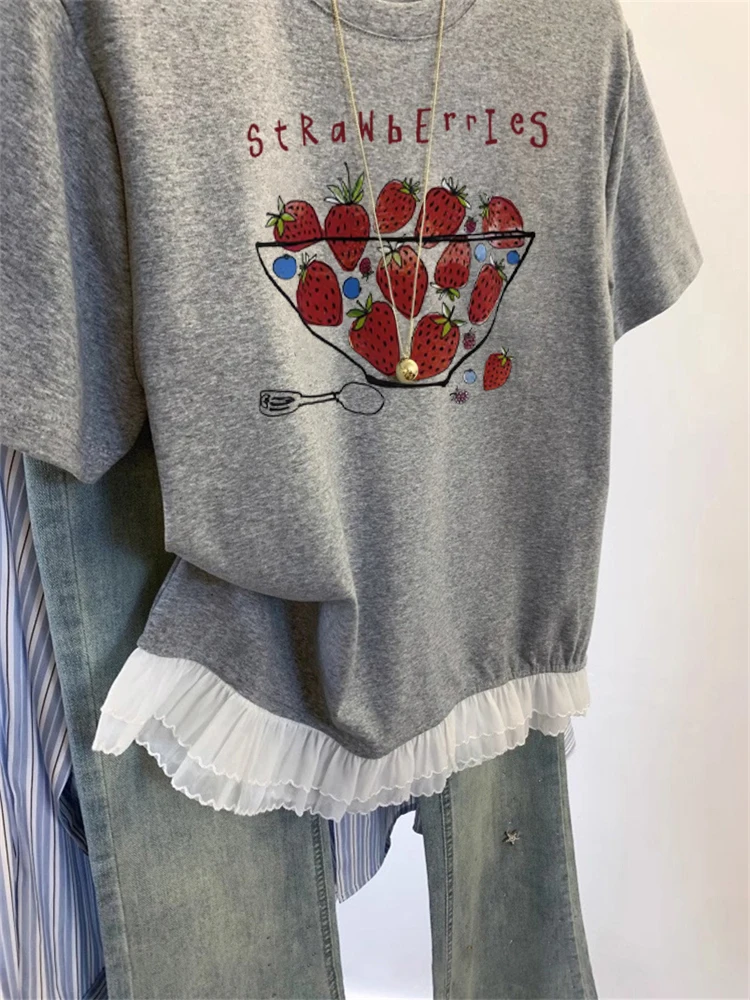 

Футболка с принтом в стиле ретро ор Све ex Summer Unique Hem round Ne Casual Loose Fit Moisture ng No Iron Treaent