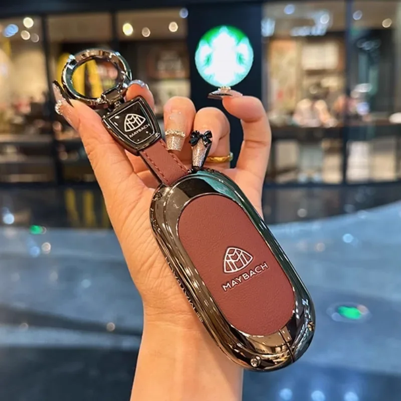 Car Zinc Alloy Key Case Bag Car Key Chain Metal Key Shell For Maybach W222 W223 S480 S580 S680 2021-2025 S400L S450L S500L