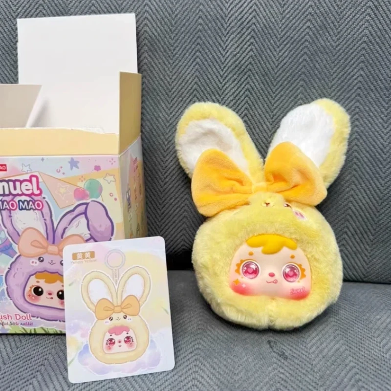 حقيقي صموئيل الملونة الأرنب سلسلة صندوق أعمى لطيف أفخم دمية المفاتيح حقيبة سحر هدية للنساء والفتيات #5