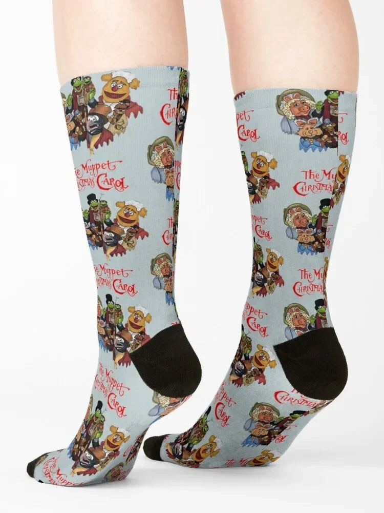 The muppet Christmas carol Socks christmas gift winter thermal Hiking boots Soccer Socks Women's Men's