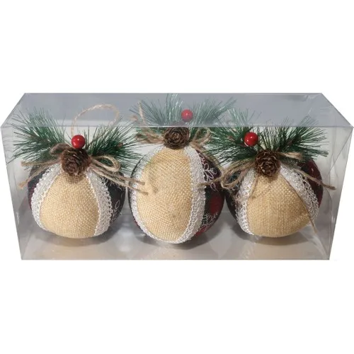 Walke pcs set Christmas Pine Tree Ornament Lane Cici Ball 10 cm