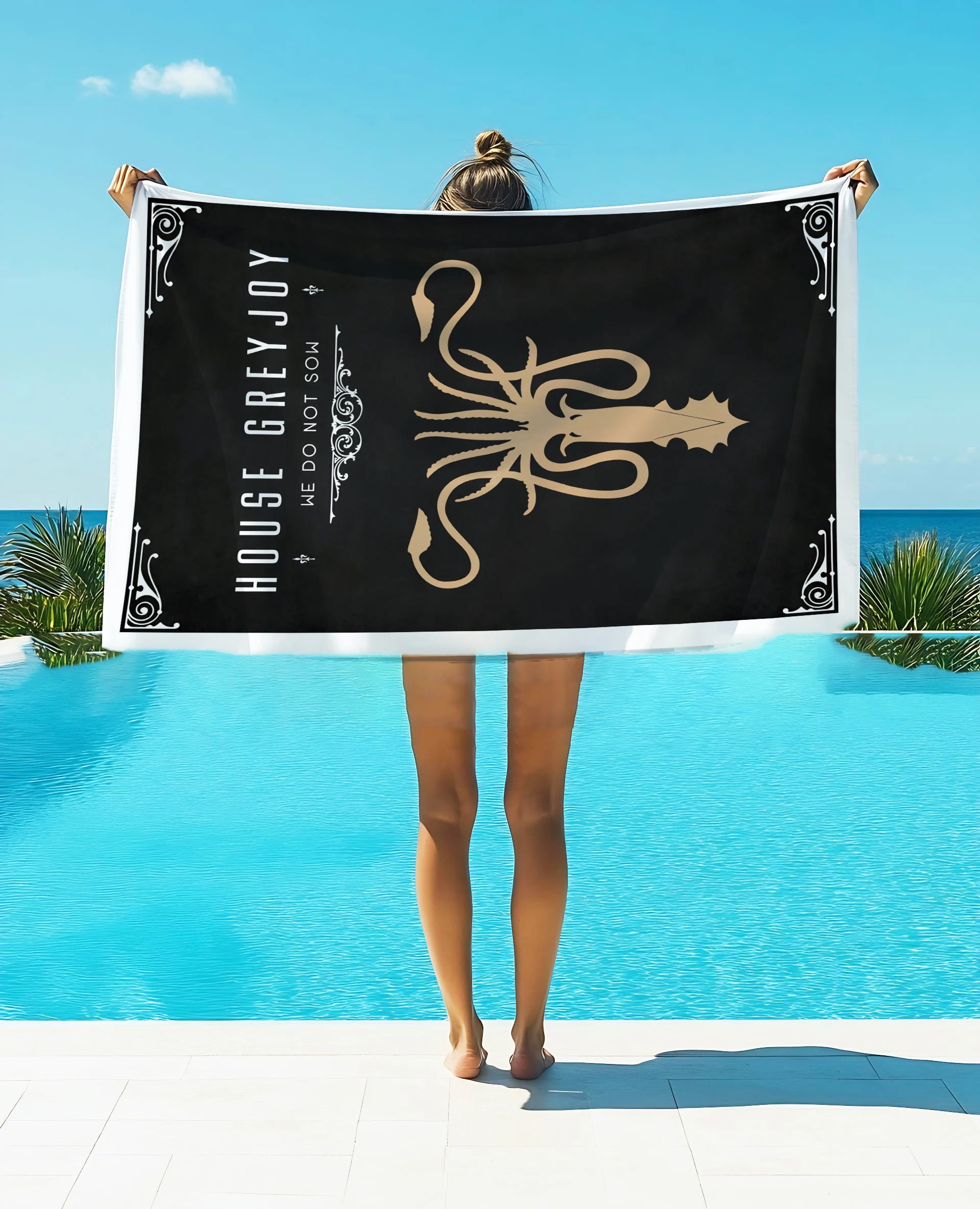 

TV Series Thrones Large/Small Thin Bath Towels Bathroom Serviette Microfibre Beach Microfiber Quick Drying Gym Shower Sea Gifts