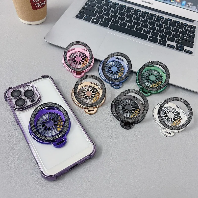 

Милый держатель-кольцо для телефона с гироскопическим покрытием, подставка-держатель для пальца с вращением на 360 градусов, совместимый с iPhone, поддерживает беспроводную зарядку