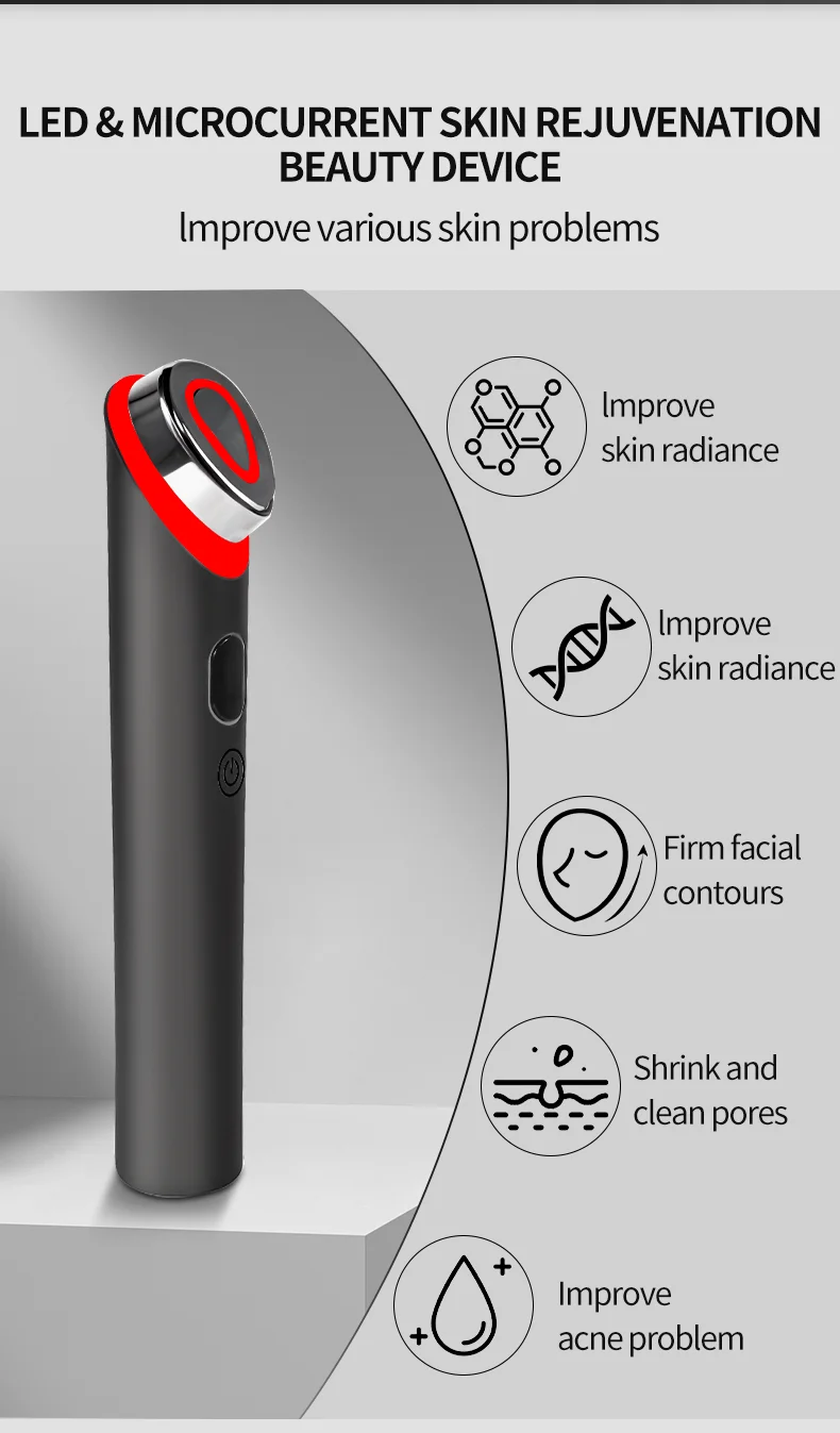 EMS Mikrostrom Gesichtspflege 7 Farben Age-R Booster Pro EMS Anti-Falten Schönheitsgerät Lifting-Massagegerät für den Heimgebrauch Hautpflege – Detail 4