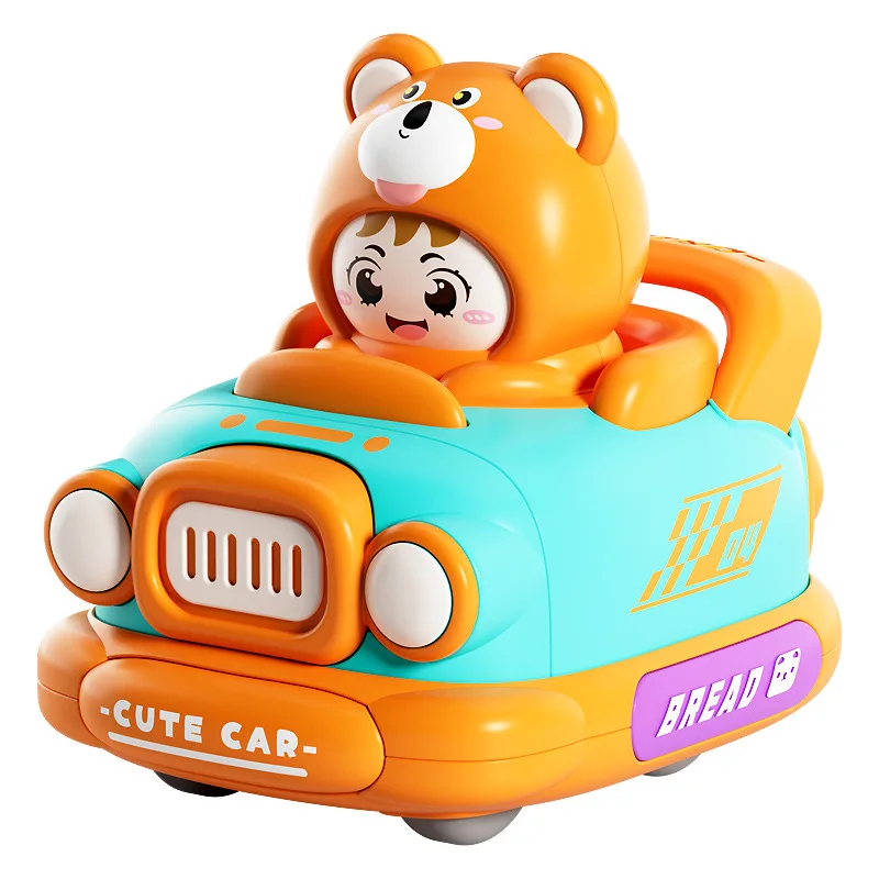 Cartoon Paraurti Auto Giocattolo Per Bambini Puzzle Giocattolo Nuovo Tirare Indietro Auto Divertimento Animale Sveglio Scorrevole Auto Genitore-figlio Interattiva Inerzia Auto