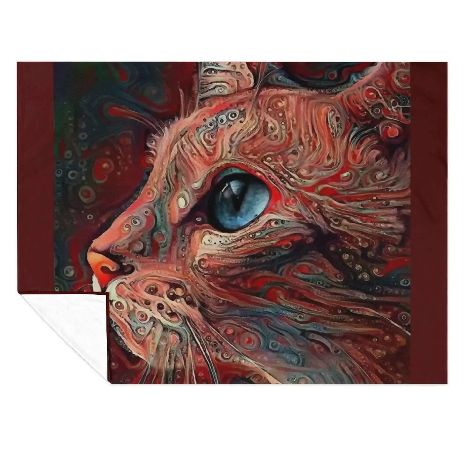 

Délia, cat, chat, cat, lea roche paintings Throw Blanket Baby Fashion Sofas Bed linens Extra Large Throw Blankets