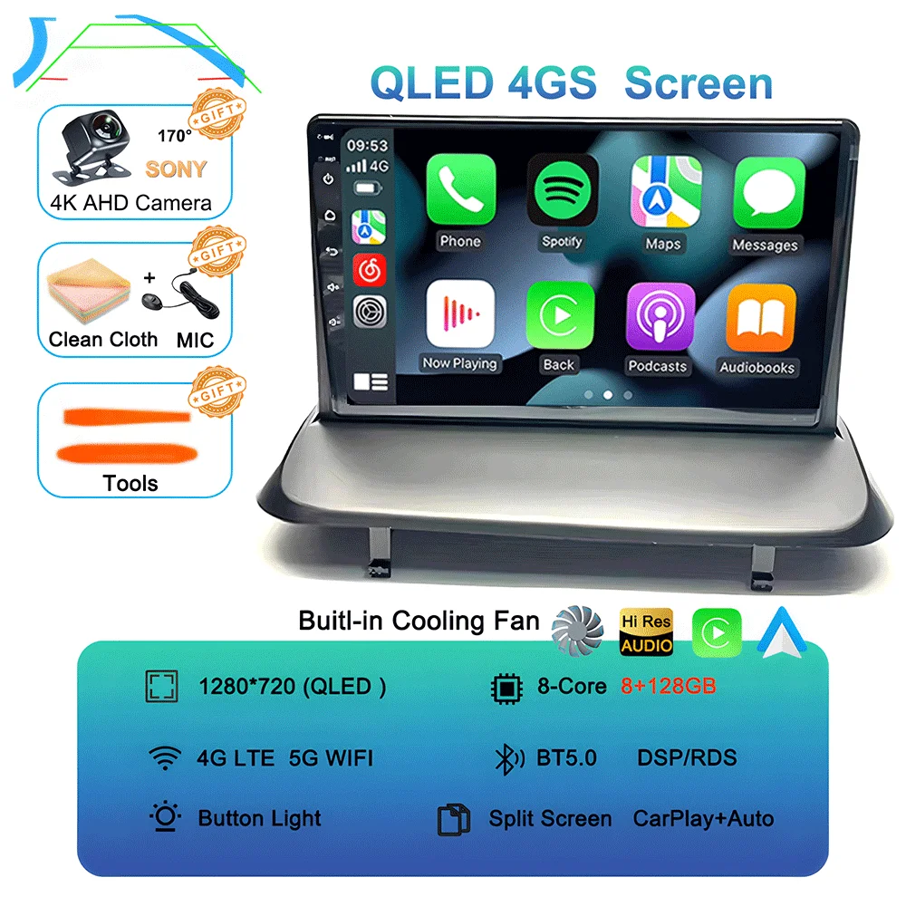 Android 16 Draadloze Carplay Auto Autoradio voor Peugeot 5008 3008 2009-2015 Audio GPS Navigatie Multimedia Videospeler Stereo