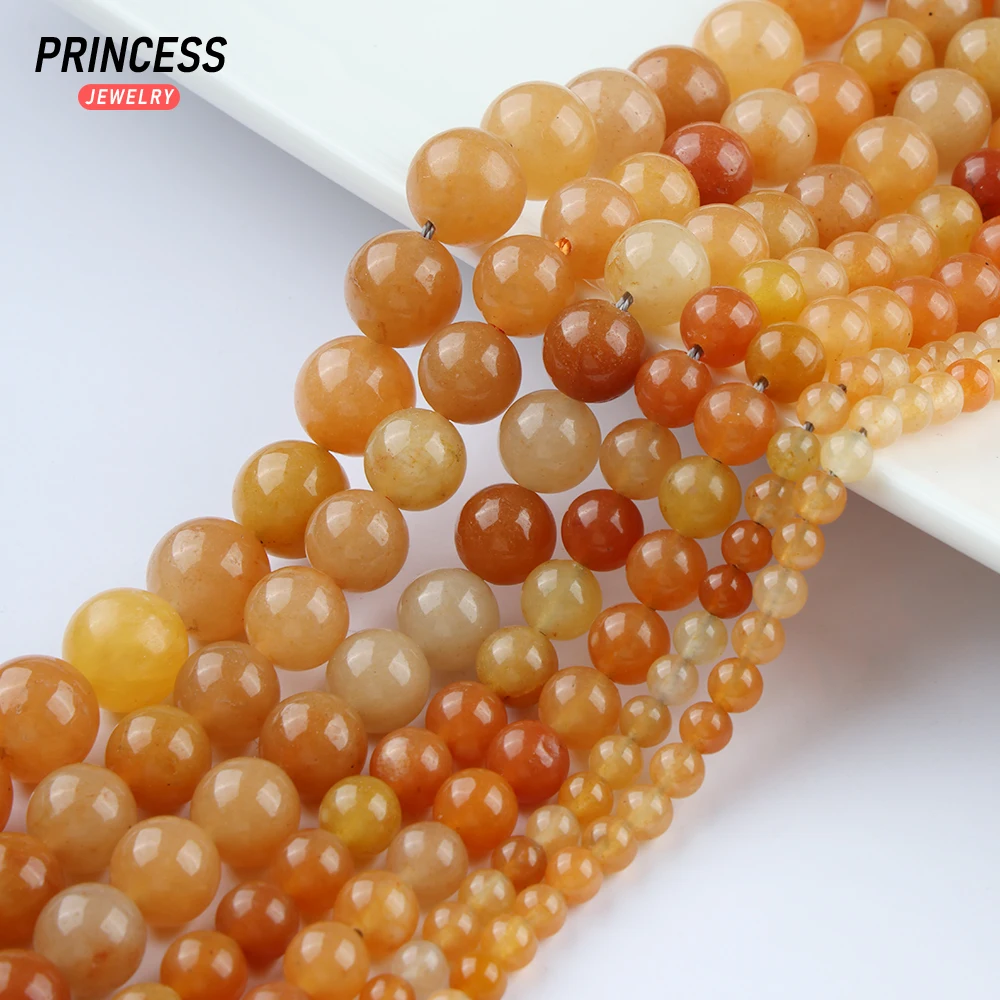 A++ Natural Red Aventurine 4 6 8 10mm Loose Beads for Jewelry Making Bracelets Wholesale Stone Beads DIY Accessories Strand