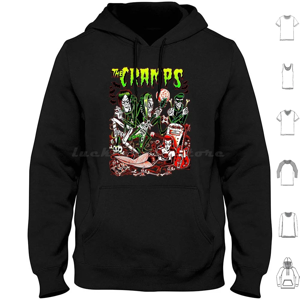 

Толстовки Psychobilly с длинным рукавом Post Punk Punk Альтернатива The Cramps Psychobilly Goo Goo Much Songs Lord Taught Us