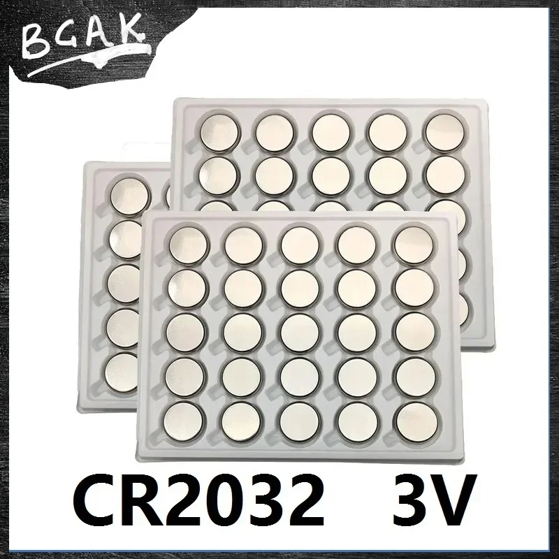 High Quality BCAK  New Disposable Button Battery CR2032 BR2032 DL2032 ECR2032 3V CR 2032 Electronic Watch Button Lithium Ion