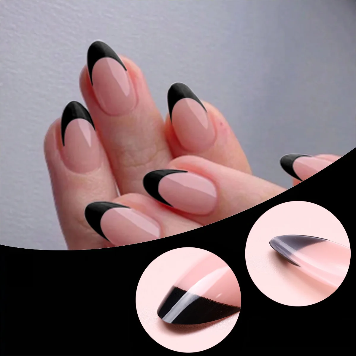 120pcs -box Almond White French Fake nails for Stylish Women & Girls, Perfect for Daily Chic or Party Celebrations