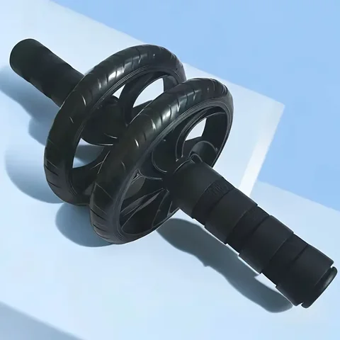 Silent Dual-Wheel Abdominal Roller - Made of Pvc and Stainless Steel, Suitable for Core Strength Training and Fitness Enthusiasts, Abdominal Muscle Roller, Exercise Equipment