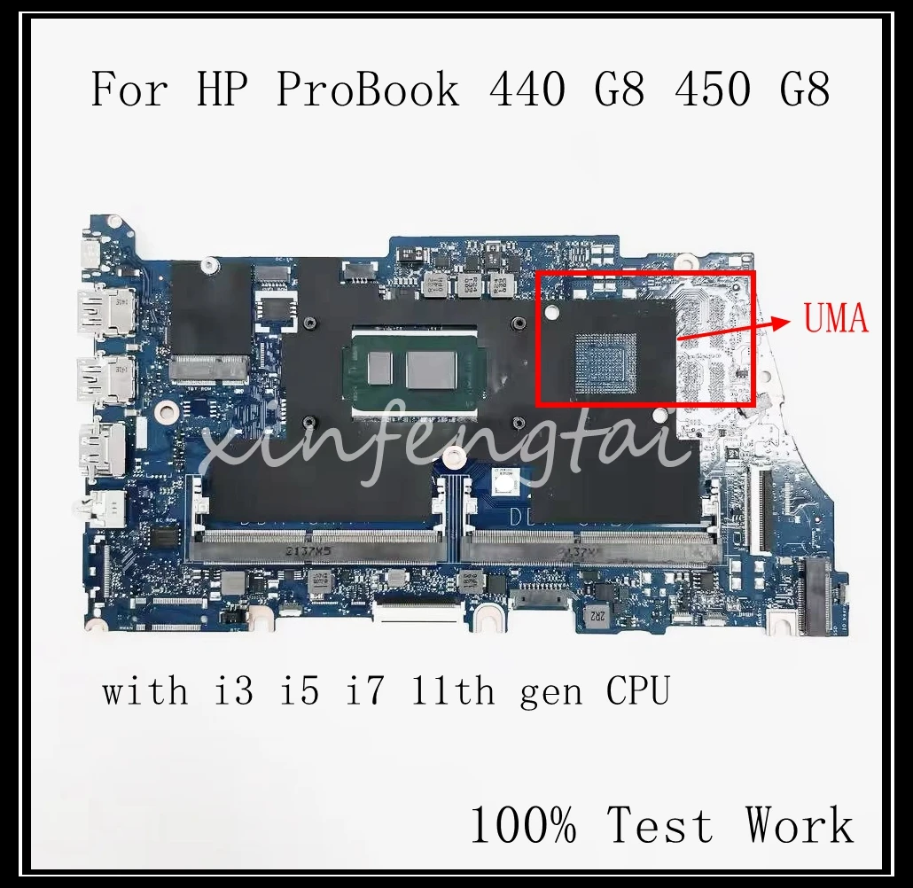 For HP ProBook 440 /450 G8 Laptop Motherboard UMA DAX8QMB28A0 With I3 I5 I7 11th Gen CPU DDR4 100% Test Work