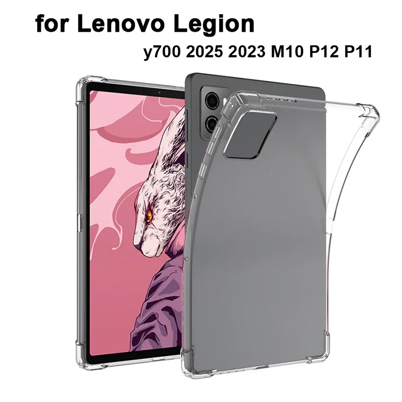 

Прозрачный чехол для Legion Y700 2025 2023 2-й и 3-й силиконовый мягкий чехол из ТПУ для подушки безопасности Tab M10 Gen 3 P12