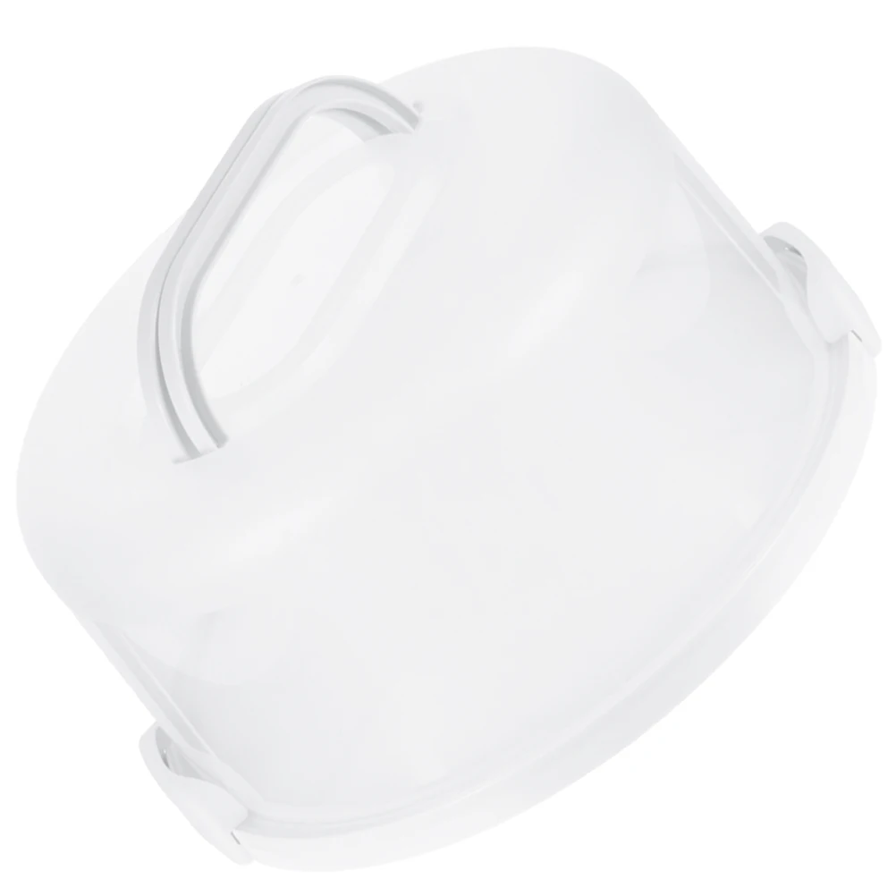 

Reusable Cake Storage Box 10 Inches White Portable Containers Transparent Lid PP Cake Carrier Dessert Packaging H held Case