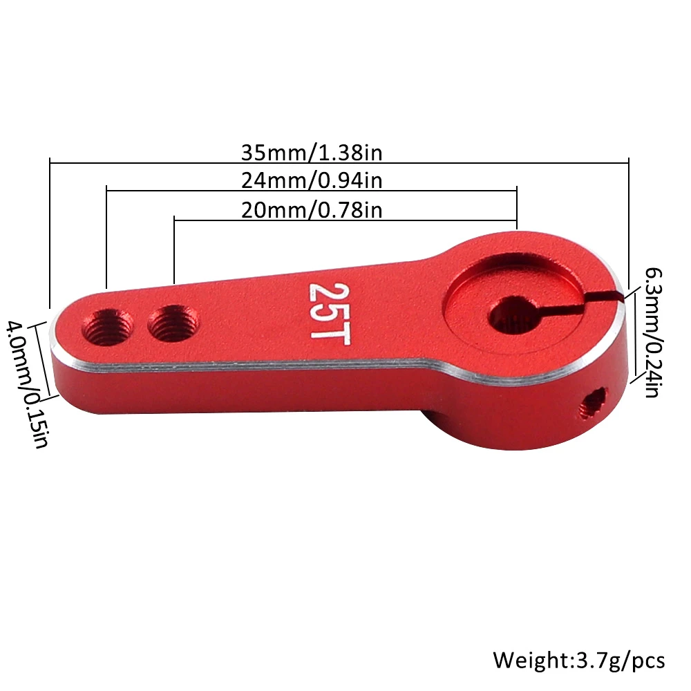 Ajrc 1pcs 35mm Metal Rc 25t Tooth Steering Servo Arm For 1/10 Rc Crawler Car Traxxas Trx4 Trx6 Scx10 Axial D90 Rgt Rc Car Parts