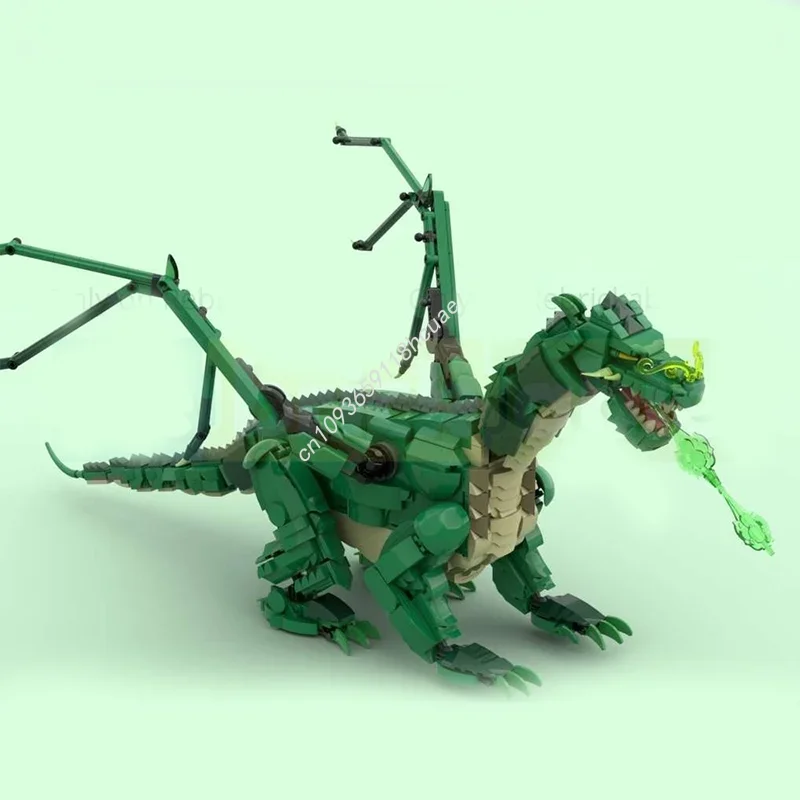 1753 pçs moc dragão preto ácido castado modelo blocos de construção arquitetura diy educação tijolo presentes natal crianças brinquedo aniversário