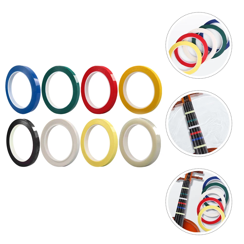 

8 Pcs Fingerboard Tape Musical Instrument Sticker Cello Note Stickers Positioning Violin Fret Pvc Scale