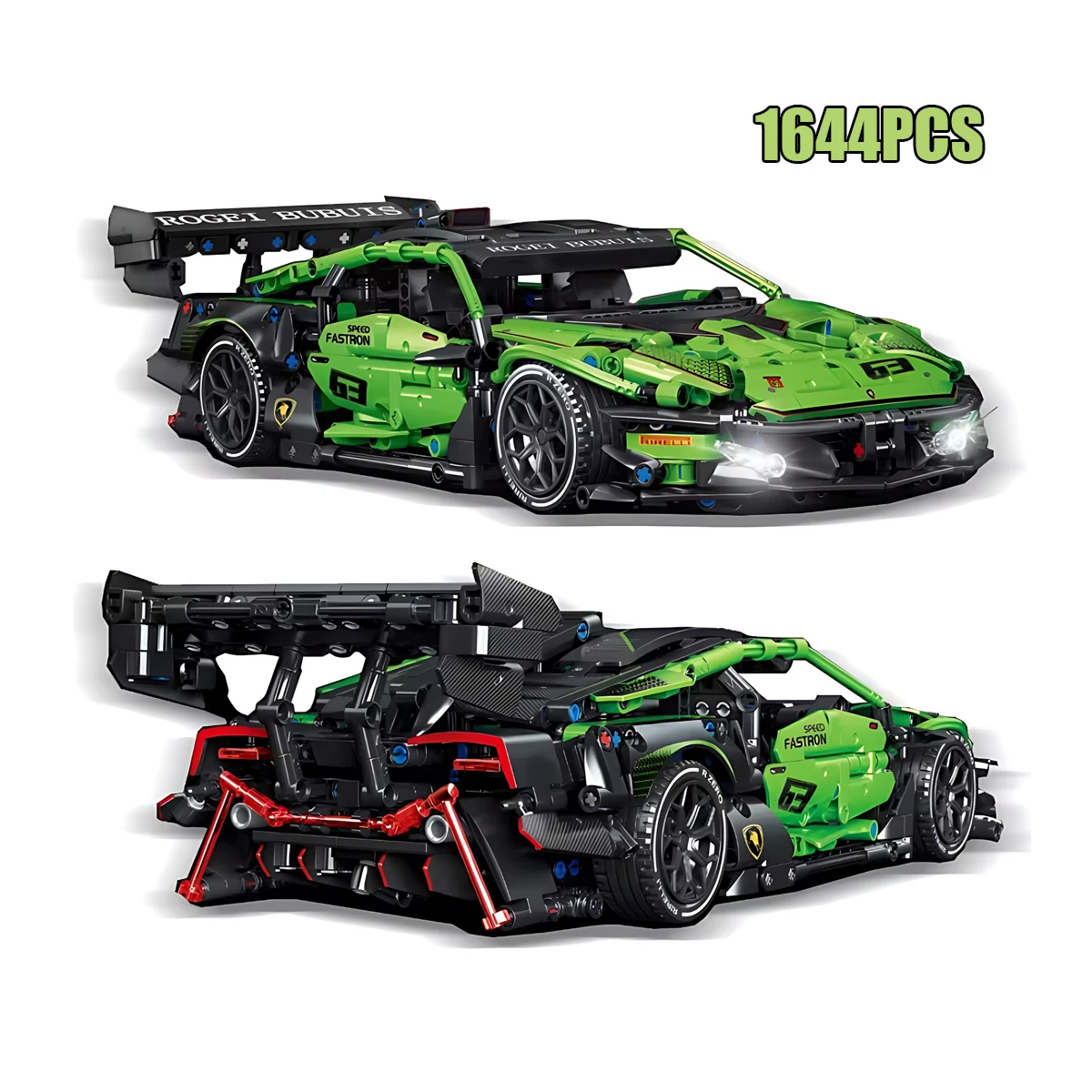 1644PCS Technical Super Speed Lamborghinis Sport Car Building Blocks Famous Race Vehicle Model Assemble Bricks Toys For Children