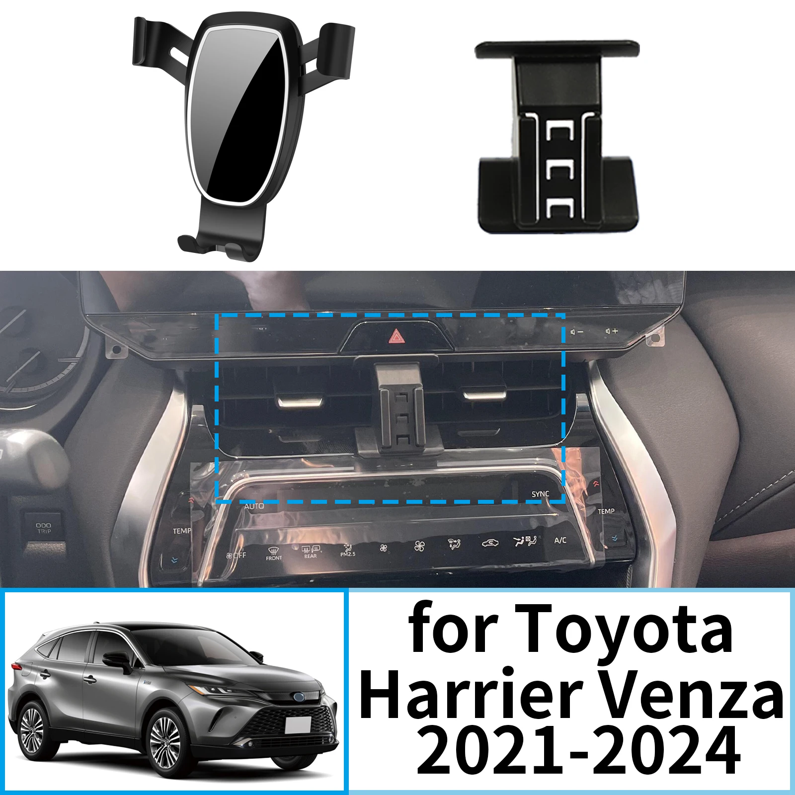 

fit for Toyota Harrier Venza 2021 2022 2023 2024 XU80 Navigation Bracke Screen Base Phone Holder Mount Car ​​accessoires
