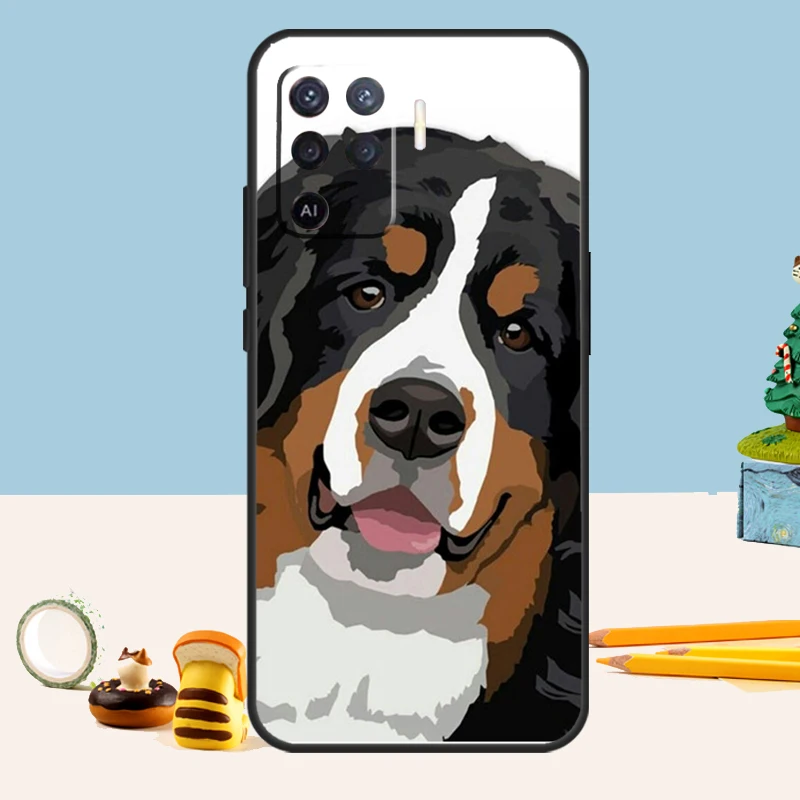 Bernese Mountain Dog For OPPO A53S A54S A57S A16 A76 A96 A54 A74 A94 A17 A77 A15 A52 A72 A5 A9 A58 A78 A98 Case