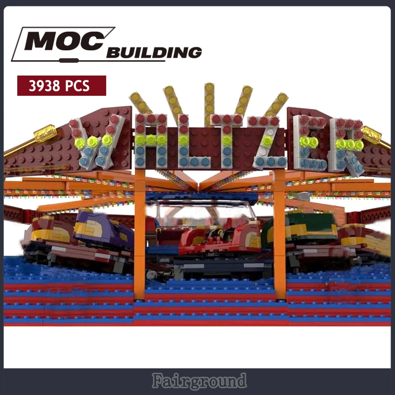 

Fairground Waltzer GBC Module MOC Building Blocks Motor Machine Playground Technology Bricks Collection Toys Creative Gifts