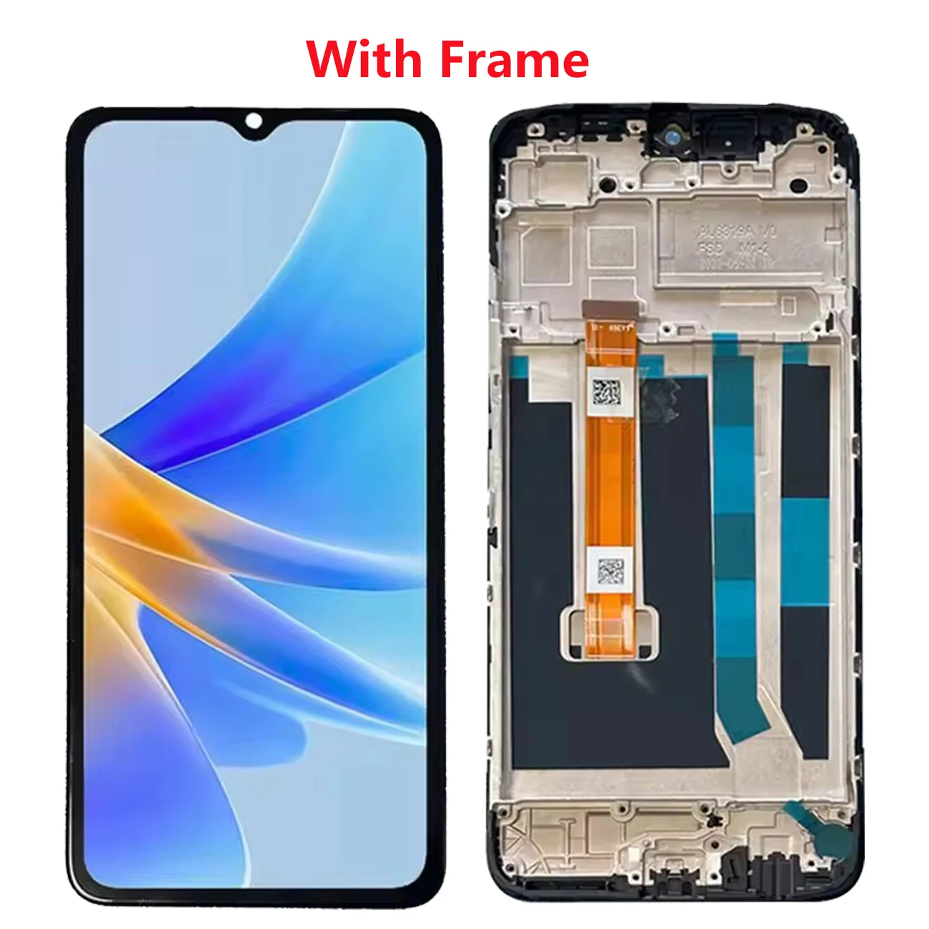 Pantalla For Oppo A17 CPH2477 LCD Display A17k CPH2471 Screen Full With Frame Touch Panel Digitizer Replacement Repair Parts