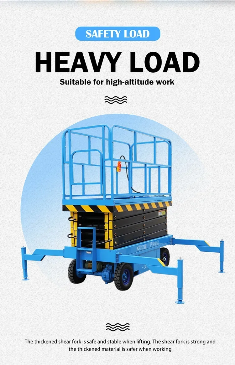 Tracked Scissor Lift Platform Aerial Work Platform (AWP) Hydraulic Scissor Lift – Rugged Hydraulic Lift for Uneven Terrain