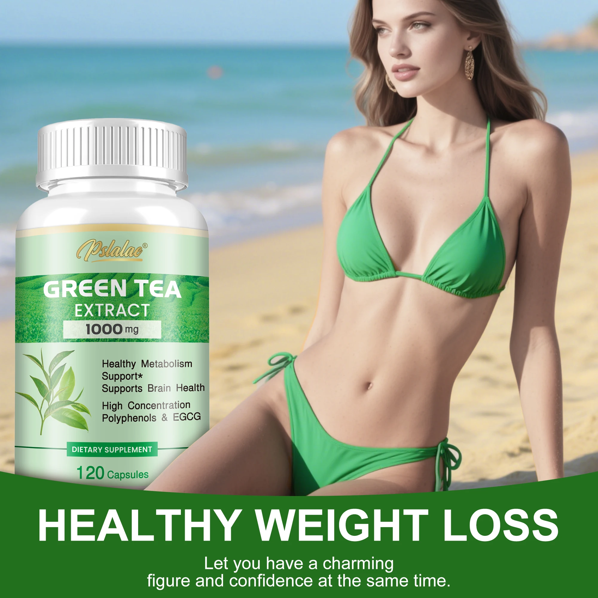 

Green Tea Extract - Natural Energy Support,Booster Metabolic & Gut Health,Cleanses The Intestines - with 98% Polyphenols,50%EGCG