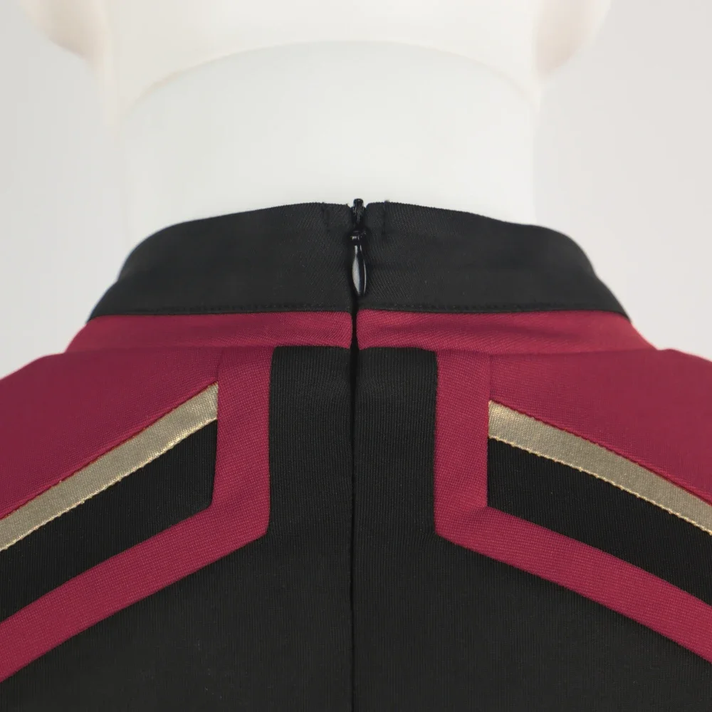 Startreks تأثيري الأدميرال JL بيكارد الذهب الأحمر شريط موحد ستارفليت قمصان الرجال هالوين ازياء معطف فوقي الدعامة