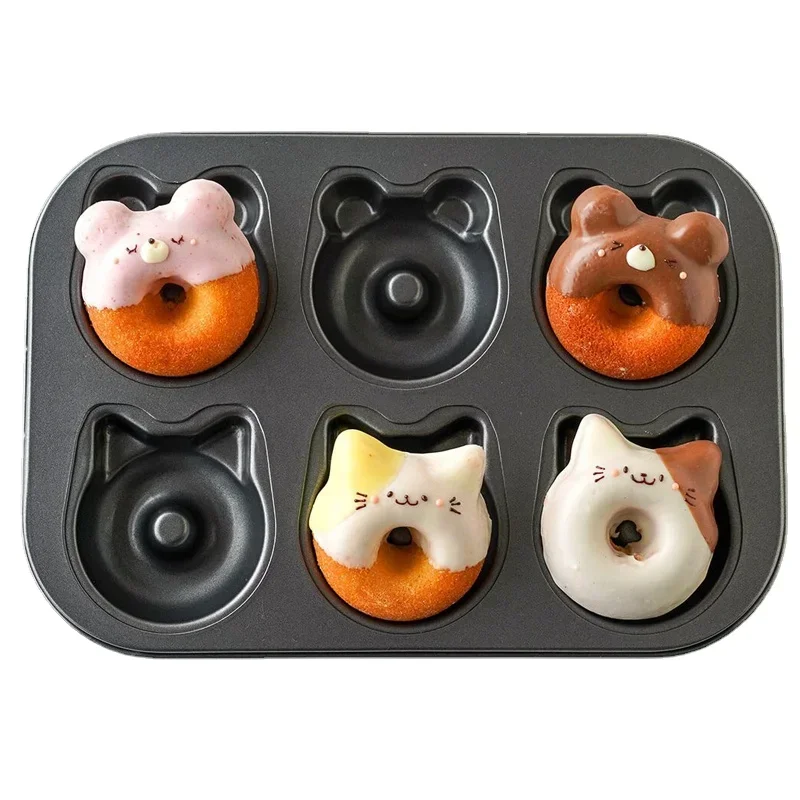 

Donut Baking Tray Mold for Baking Bakeware Cake Stand Cartoon Oven Mold Pastry and Bakery Accessories Bread Pastry Baking Tool