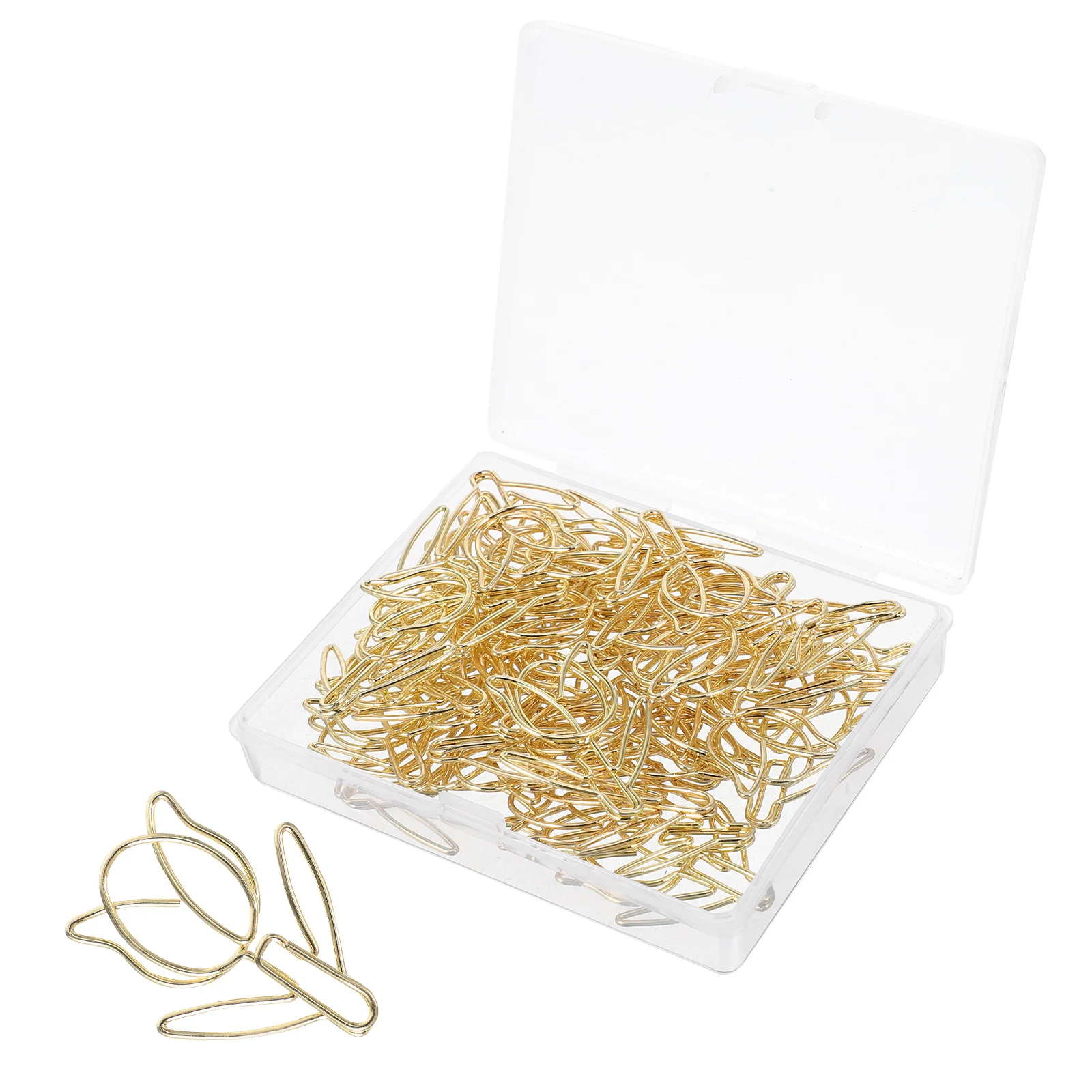 

40 Pcs Creative Paper Clip Flower Bookmarks for Girls Tulip Planner Clips Office