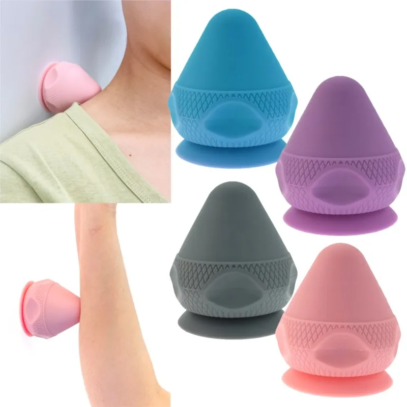 Cono de masaje de silicona, Bola de adsorción sólida, Psoas, columna torácica, escápula trasera, pie, Yoga, aparato de masaje de liberación muscular