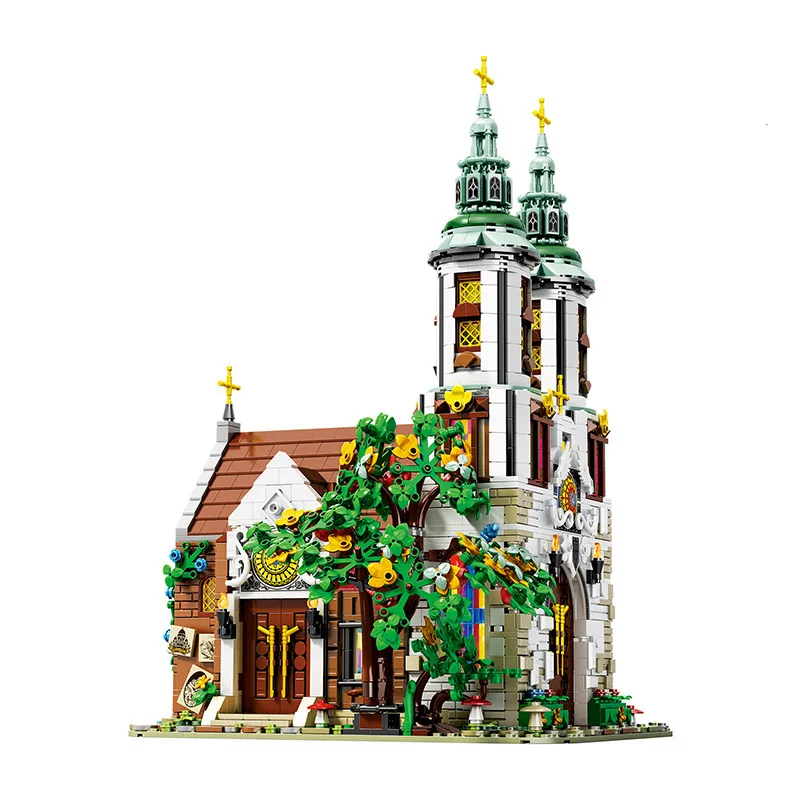 St. Andrew's Church Landmark Building Blocks - Vintage Cityscape Architecture, LED-Illuminated Puzzle for Kids and Collectors