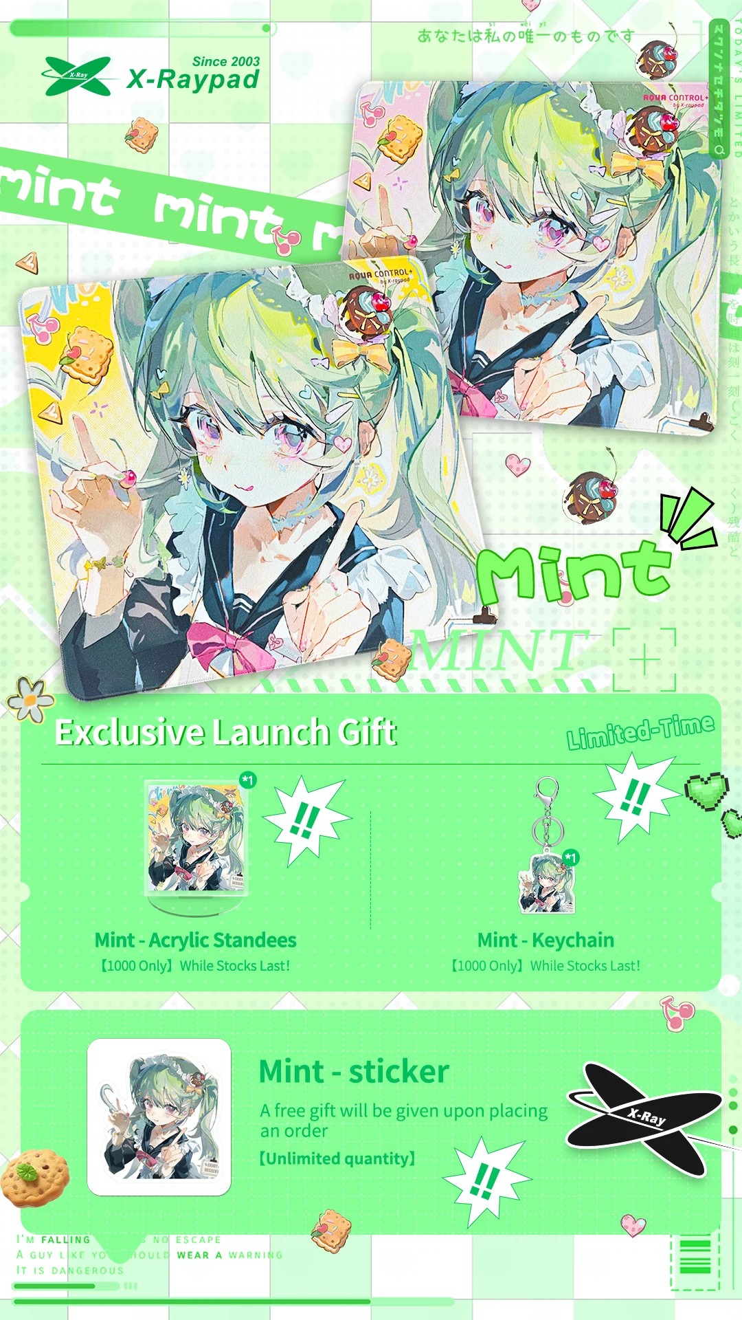 X-Raypad Aqua Control Plus Gaming Mouse Pad – Mint Mouse Pad Fps Game Csgo Valorant Customized Buzz Same Mouse Pad Boy Gift