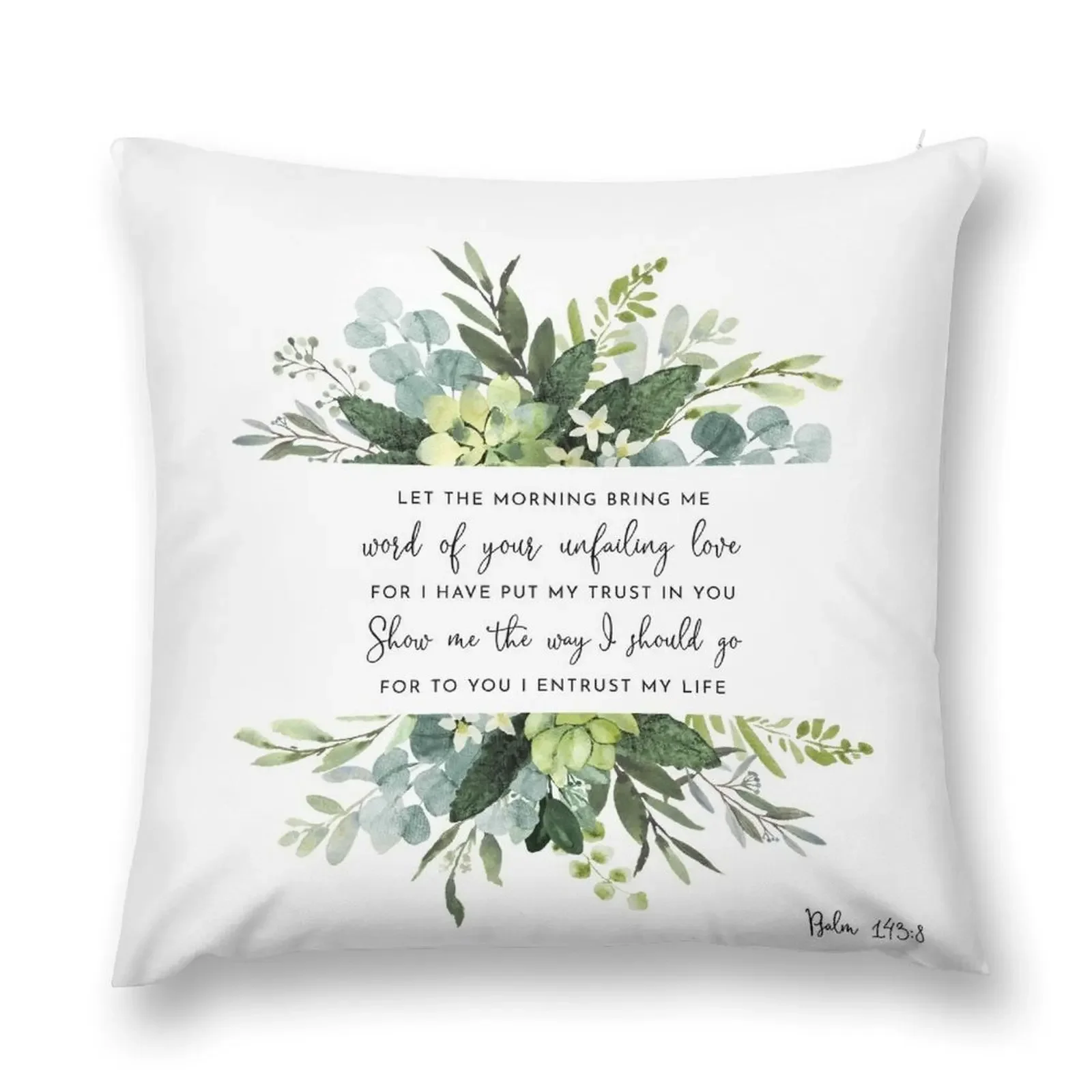 Show Me The Way Psalm 143:8 Throw Pillow Christmas Pillow Covers Decorative Cushion Cushions Home Decor Pillow Case