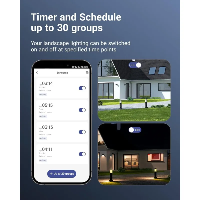 home.300W スマート低電圧トランス、Alexa および Google Home と互換性あり、LED ランドスケープライト用 120V AC から 12V AC へ