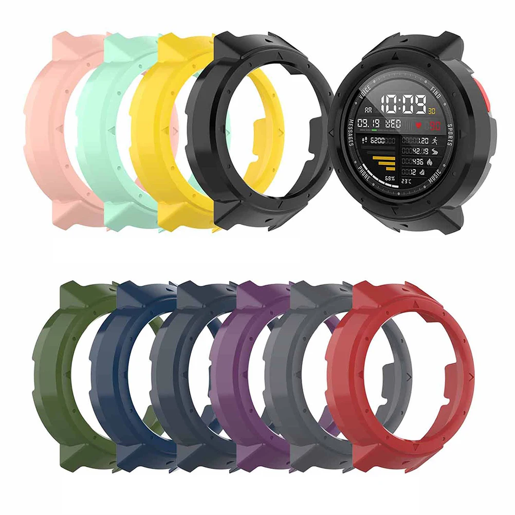 

Smart Watch Protective Case Black Lightweight Dustproof PC Material Compatible Verge A1801 Smartwatch Case Precise