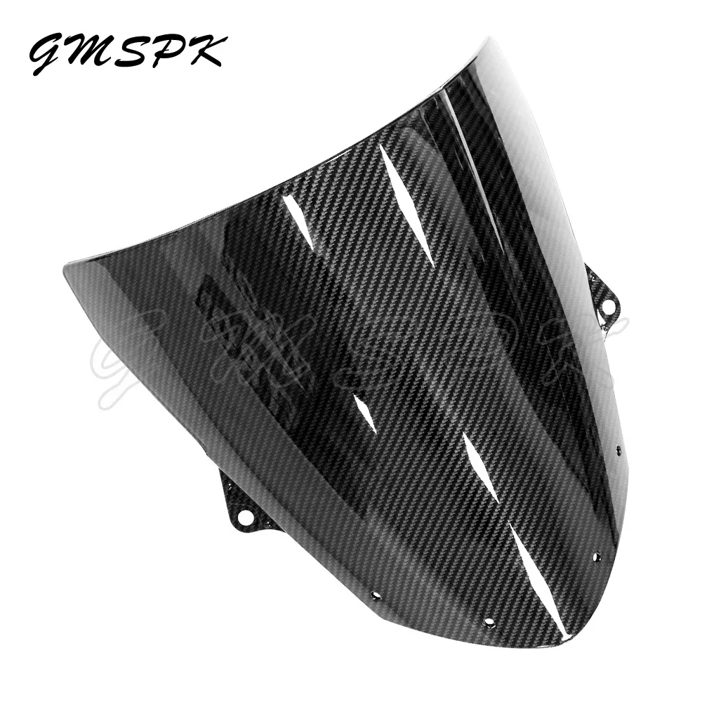 Motorcycle Windscreen Windshield Wind Deflector Fit for Kawasaki ZX6R 2009-2010 & ZX10R 2008 2009 2010 ABS Carbon Fiber Style