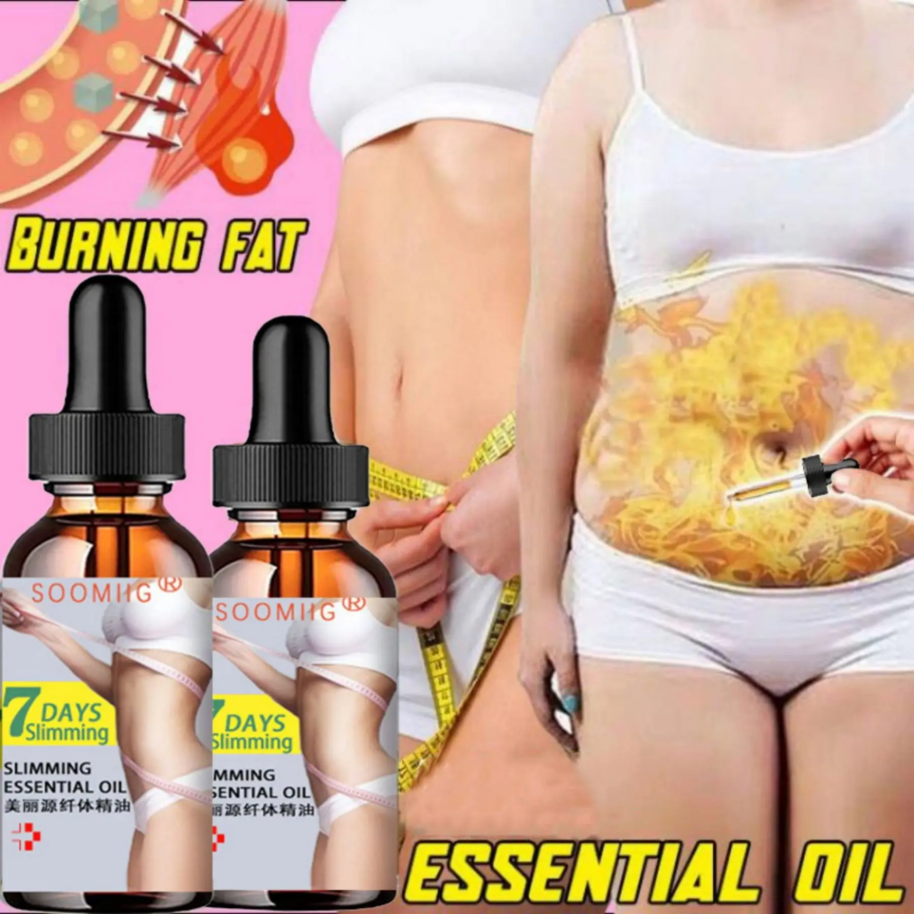 YRFKT Weight Loss Slimming Oil Fat Burning Spray Fast Break Down Fat Body Tightening Belly Slimming Thigh Muscle Shaping