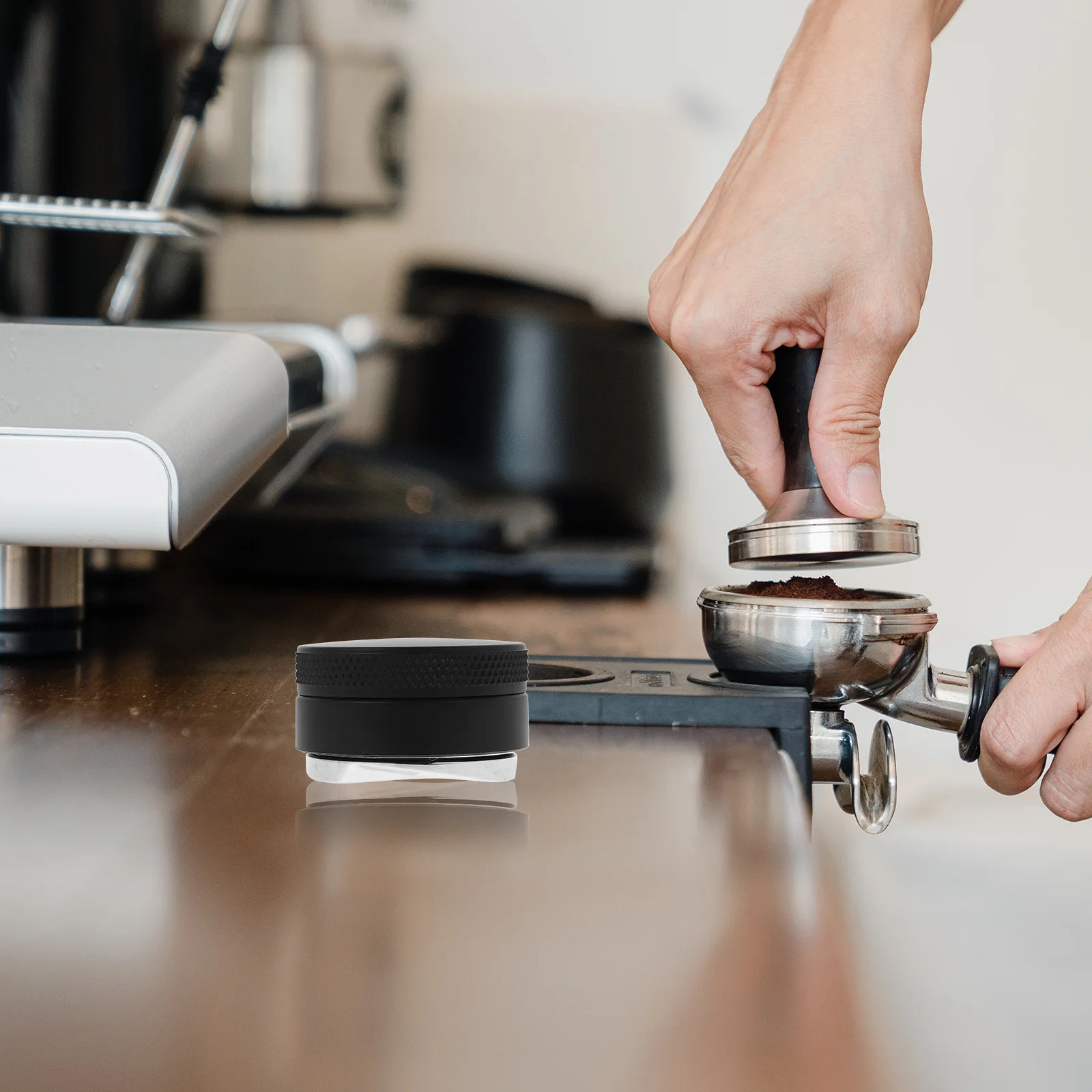 

Тампер из нержавеющей стали с плоским дном, портативный инструмент для утрамбовки эспрессо для домашнего приготовления кофе, многоразовый пресс для кофе