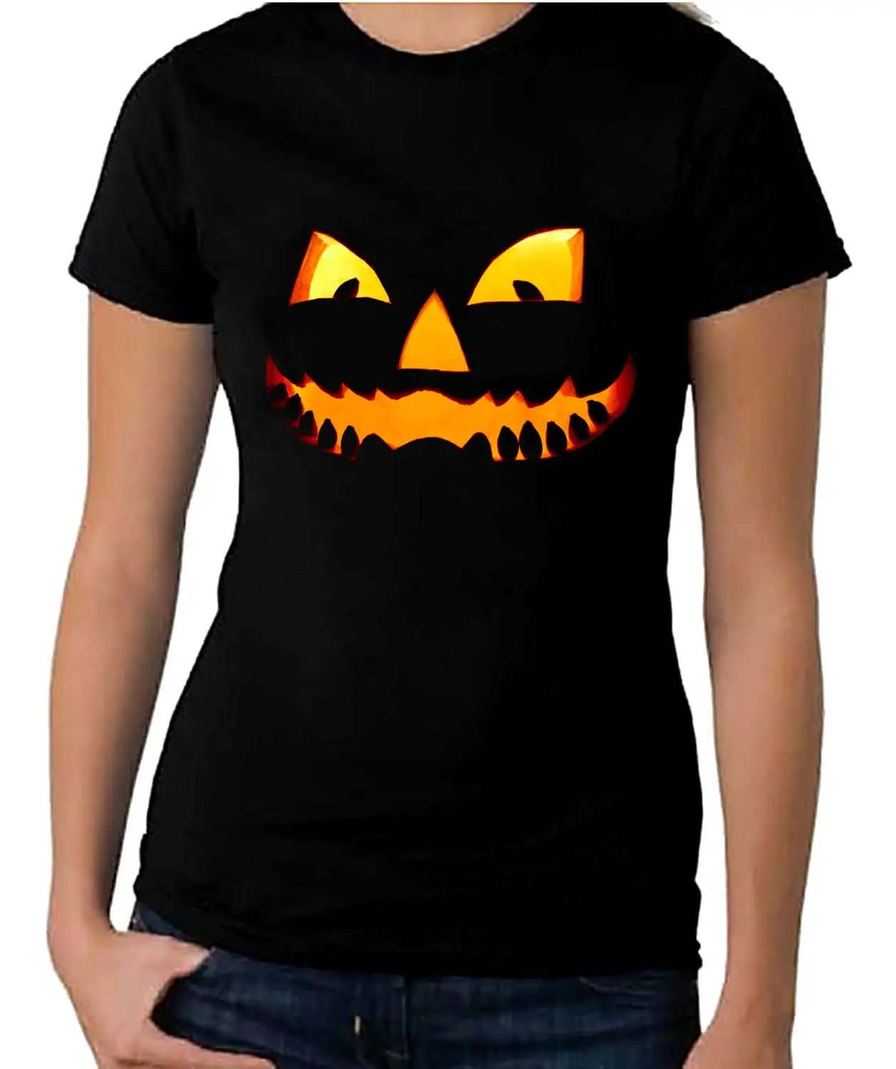 

Halloween Pumpkin Face Fancy Dress Women's T Shirt