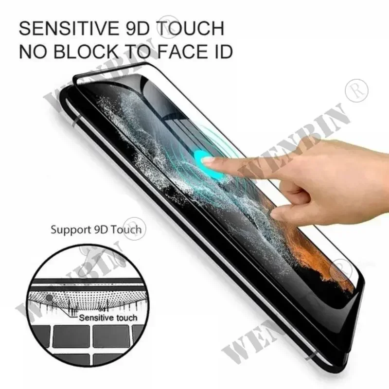 3 Pcs Tempered Glass For Samsung S25 S24 S23 S22 Ultra Plus A56 A55 A36 A35 A26 A16 A15 Screen Protector Full Protective Glass