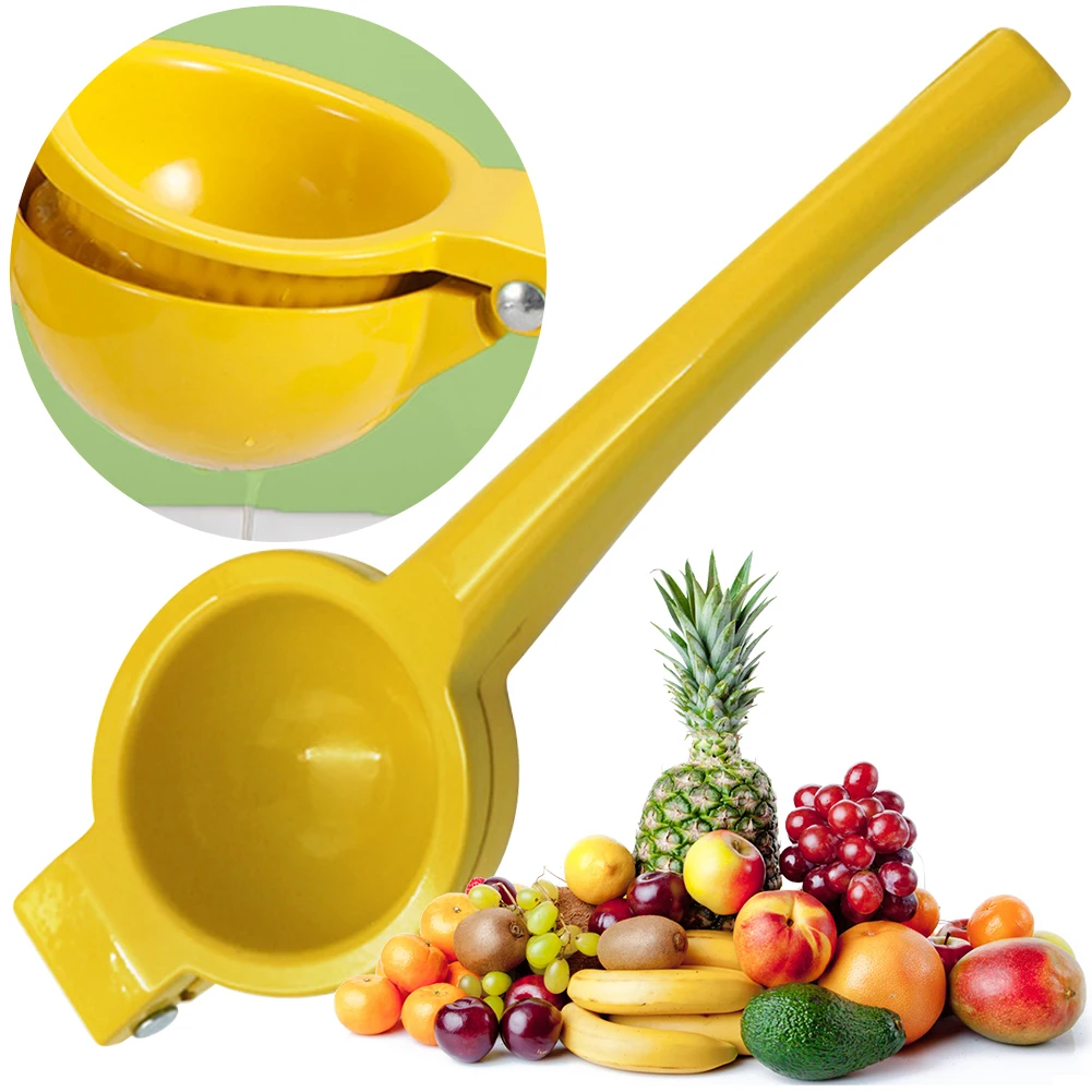 

Lemon Squeezer Hand Pressed Orange Fruit Juicer Easy-to-Use Portable Practical Kitchen Tool Aluminum Alloy Lemon Juicer Squeezer