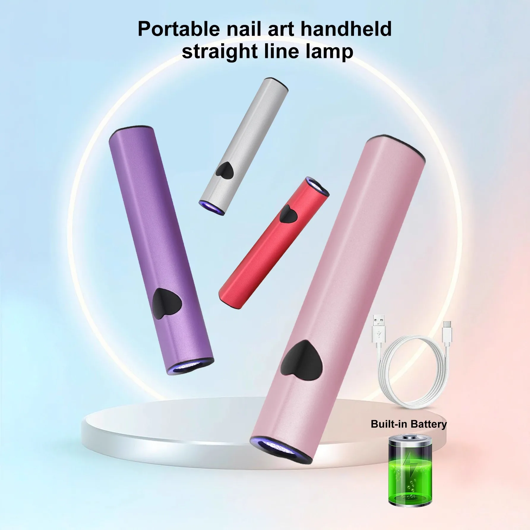 مصباح أظافر احترافي من NRCS، مصباح أظافر صغير الحجم محمول باليد، طلاء أظافر سريع الجفاف، مصباح خبز أظافر، أدوات أظافر.