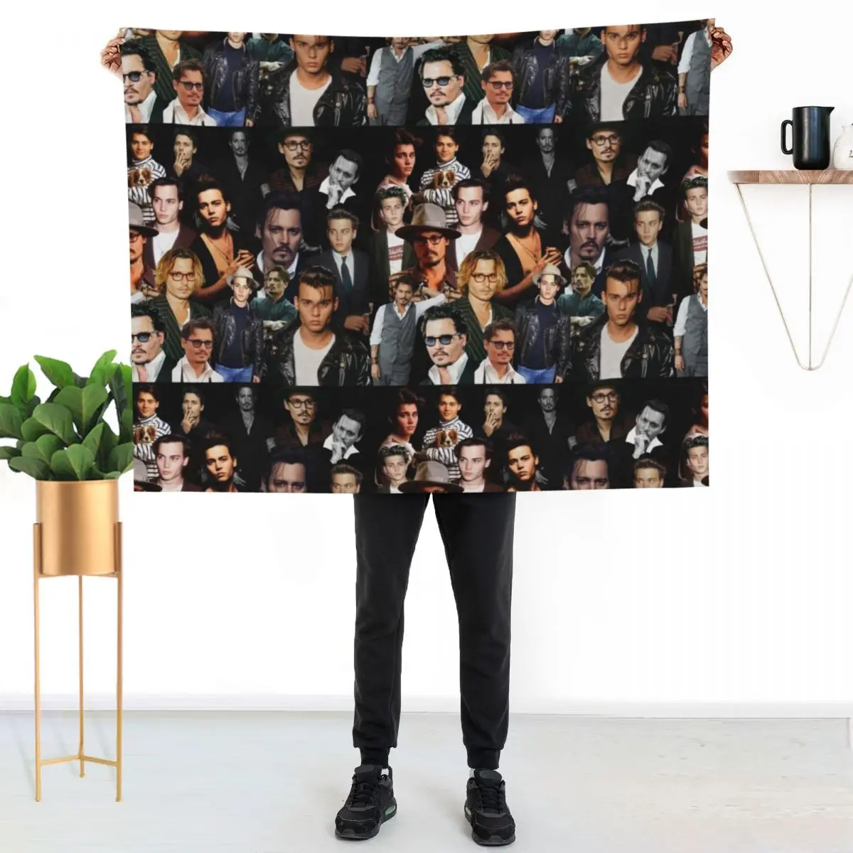 Johnny Depp Sexy Collage Throw Blanket Stylish Decor Blanket Gift for Friends Roommate - view 2
